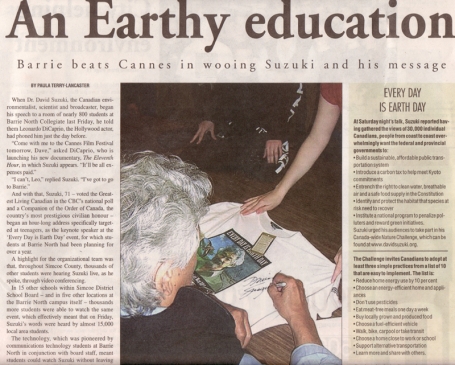 <b>David Suzuki — The Barrie Advance</b> image